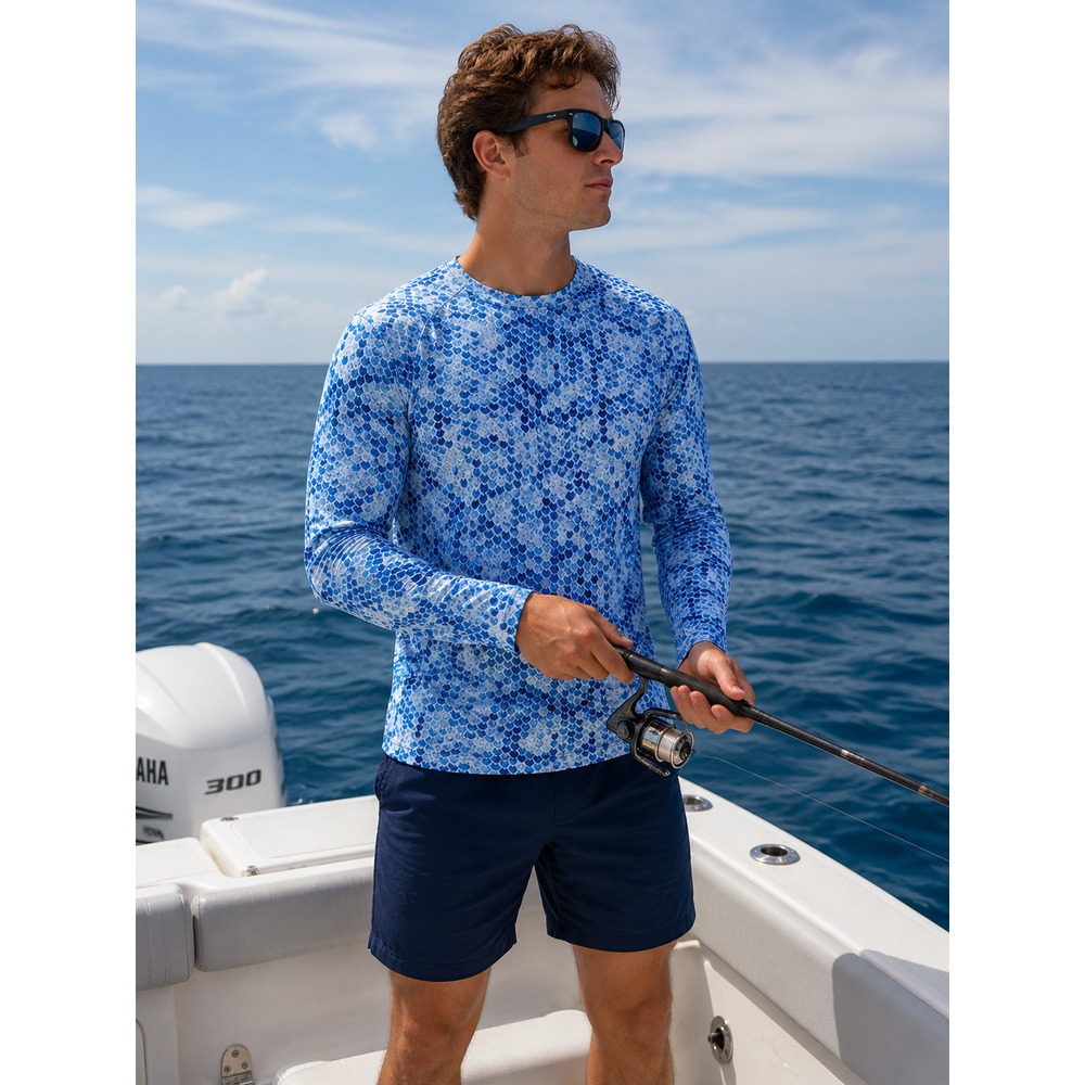 Reel Legends Fishing UPF long sleeve shirt SZ small performance Boating outdoors